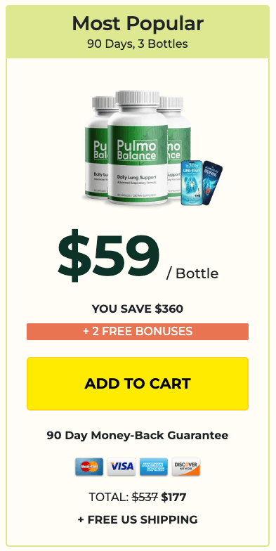 Pulmo Balance order 3 bottle