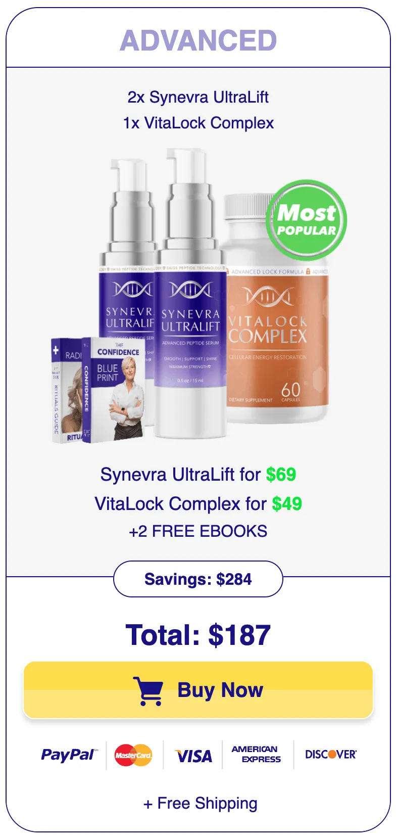 Synevra UltraLift order 3 bottle