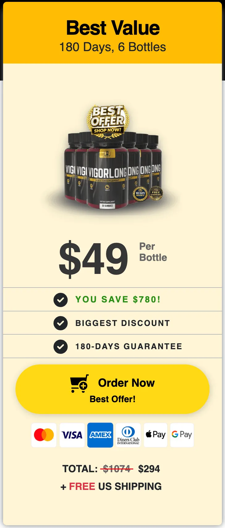 VigorLong 180 day supply