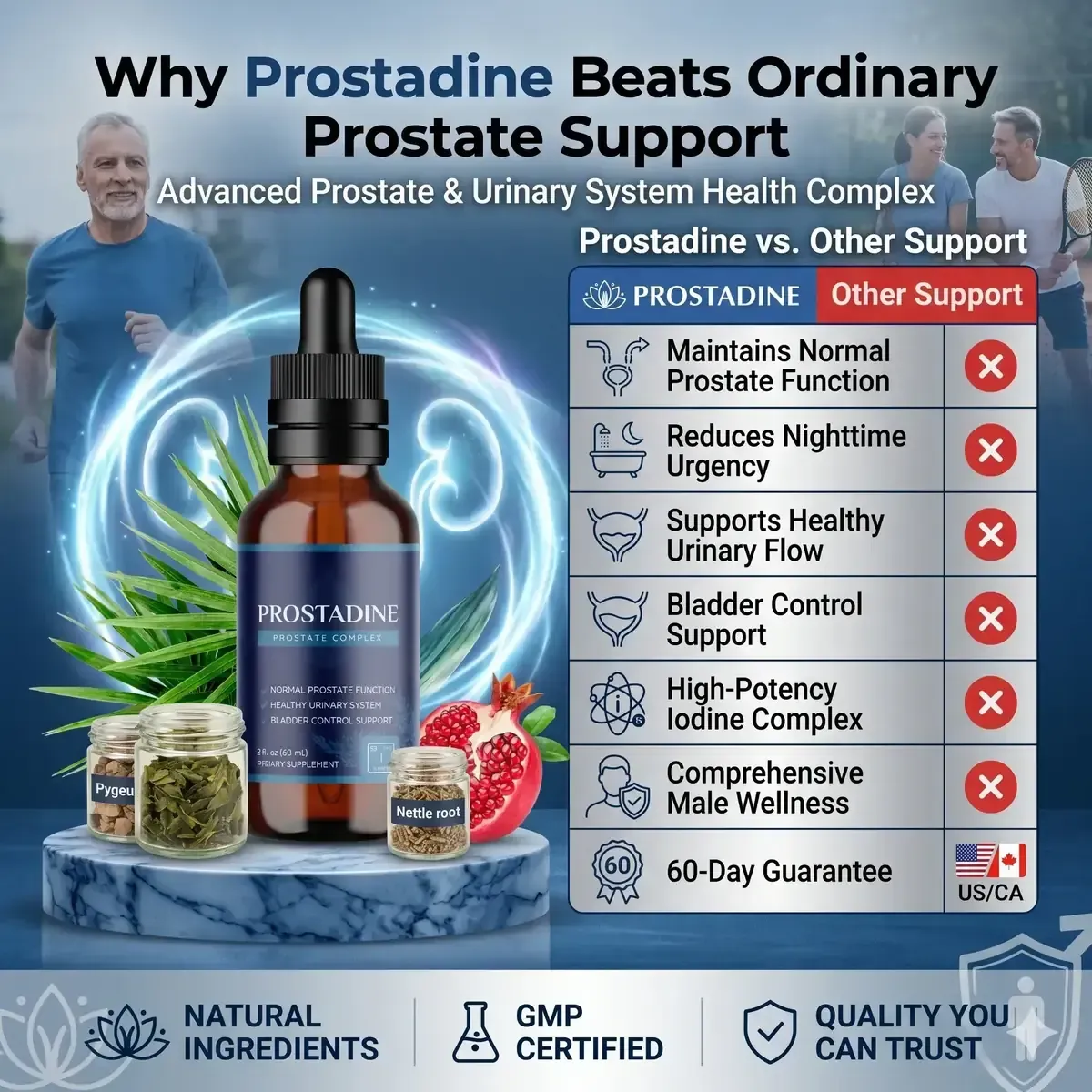 prostadine and other diffrence
