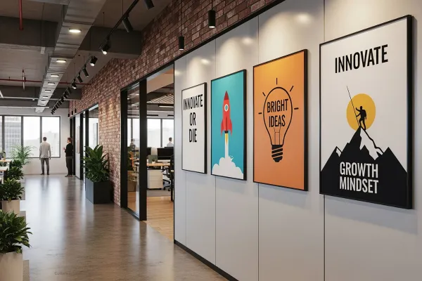 posters on the wall