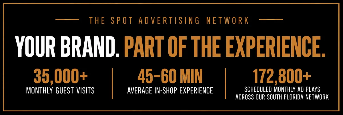 he Spot Barbershop in-shop television advertising opportunity.