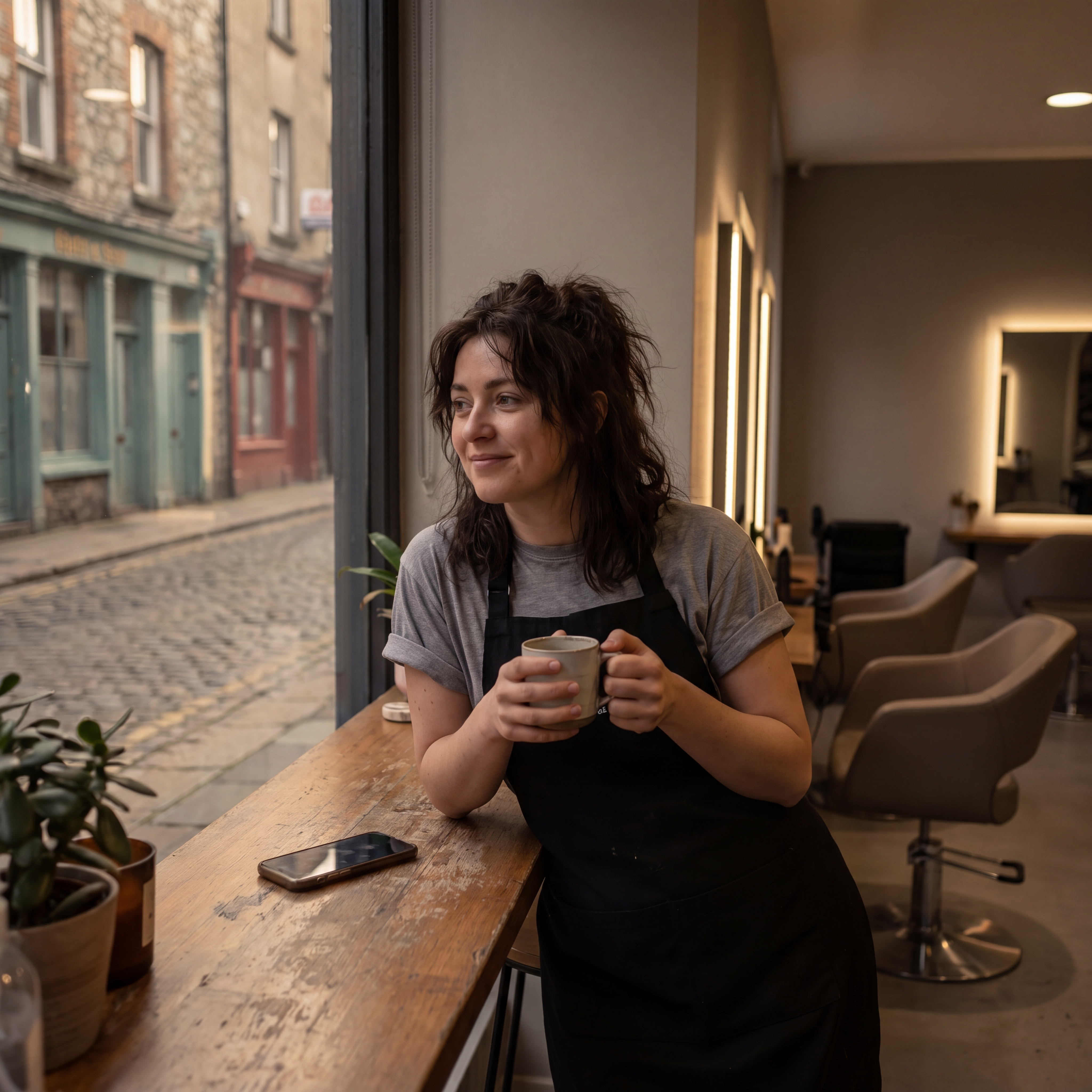 Happy Salon Owner Streamsync