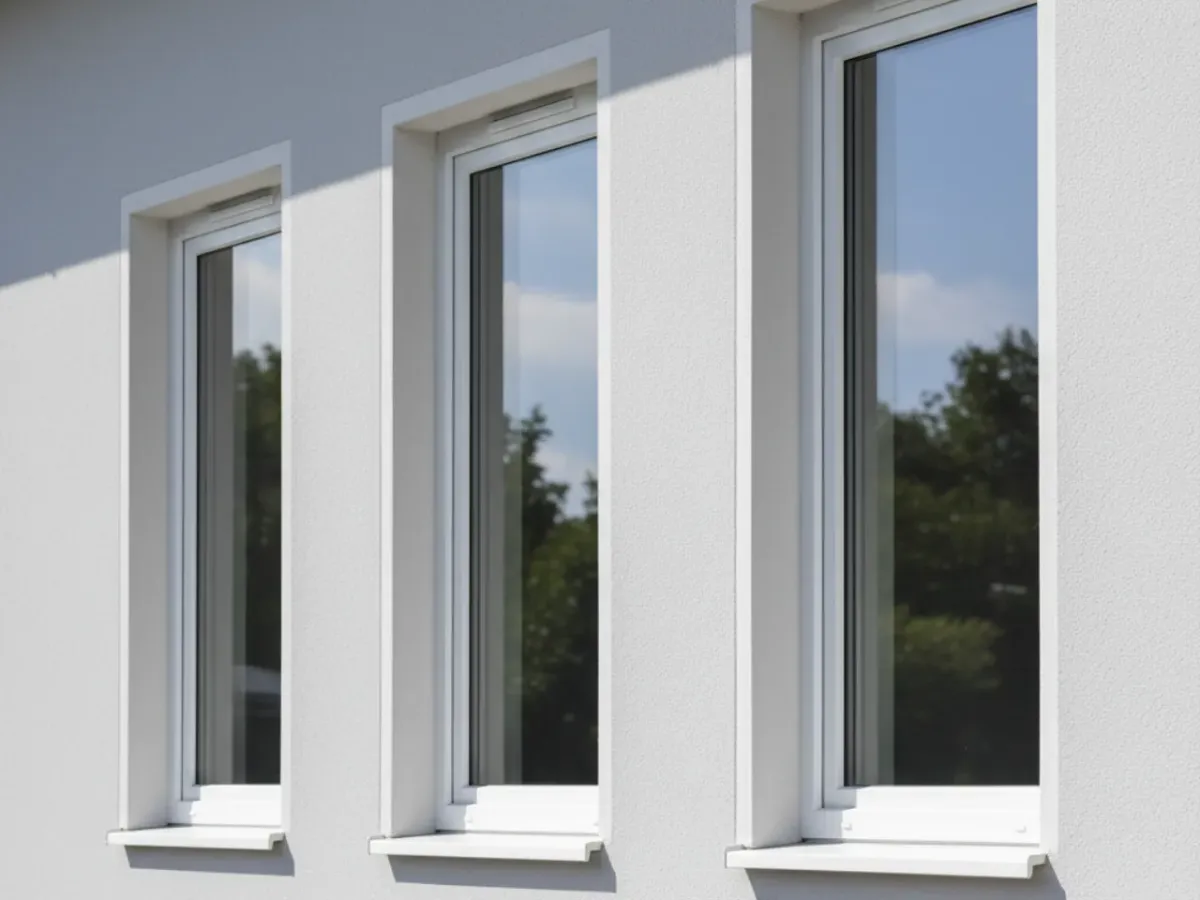 Ferestre PVC moderne montate profesional la o locuinta din Timisoara, cu izolare termica si fonica ridicata
