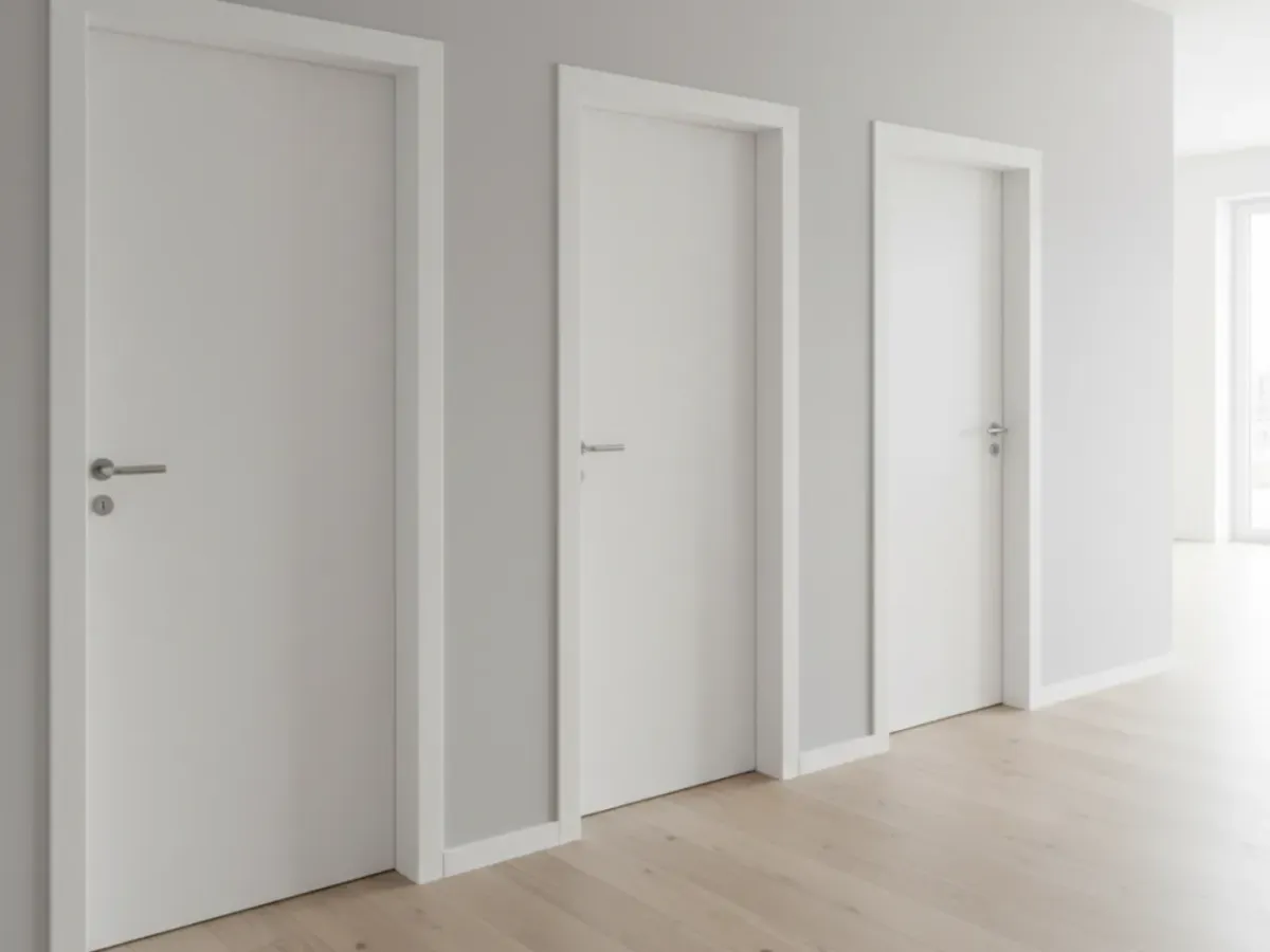 Usa PVC de interior montata intr-o locuinta moderna, solutie practica si usor de intretinut