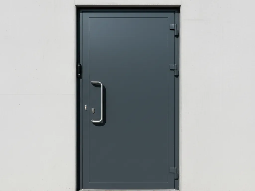 Usa metalica de securitate montata la intrare tehnica, constructie robusta si rezistenta