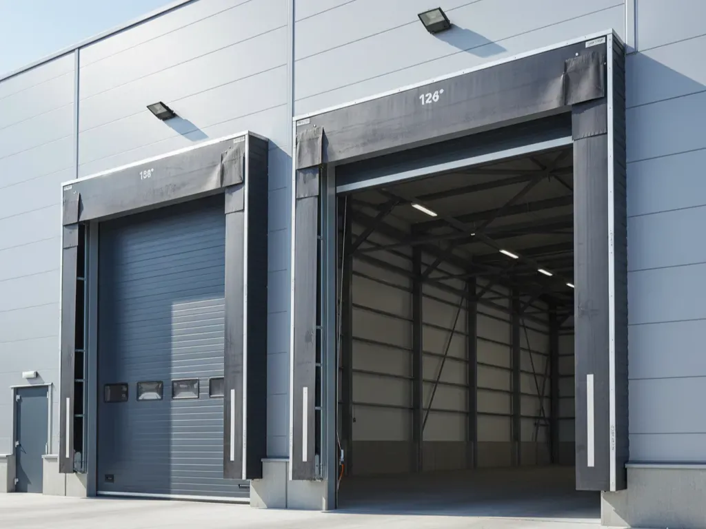 Usi pentru hale si depozite cu deschidere larga, solutie functionala pentru spatii logistice