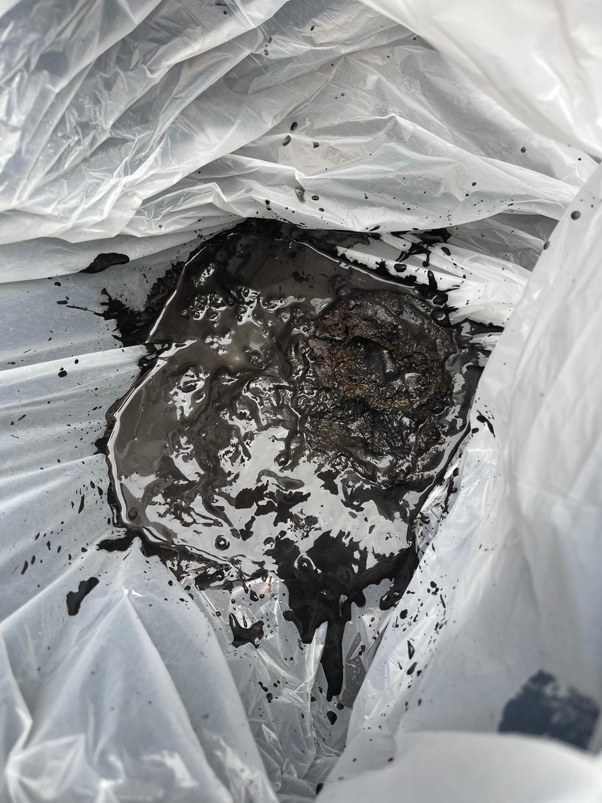 Magnetite sludge removed during a radiator and heating system diagnosis in HU7, Hull. Sludge is the most common cause of cold spots and uneven radiator heating.