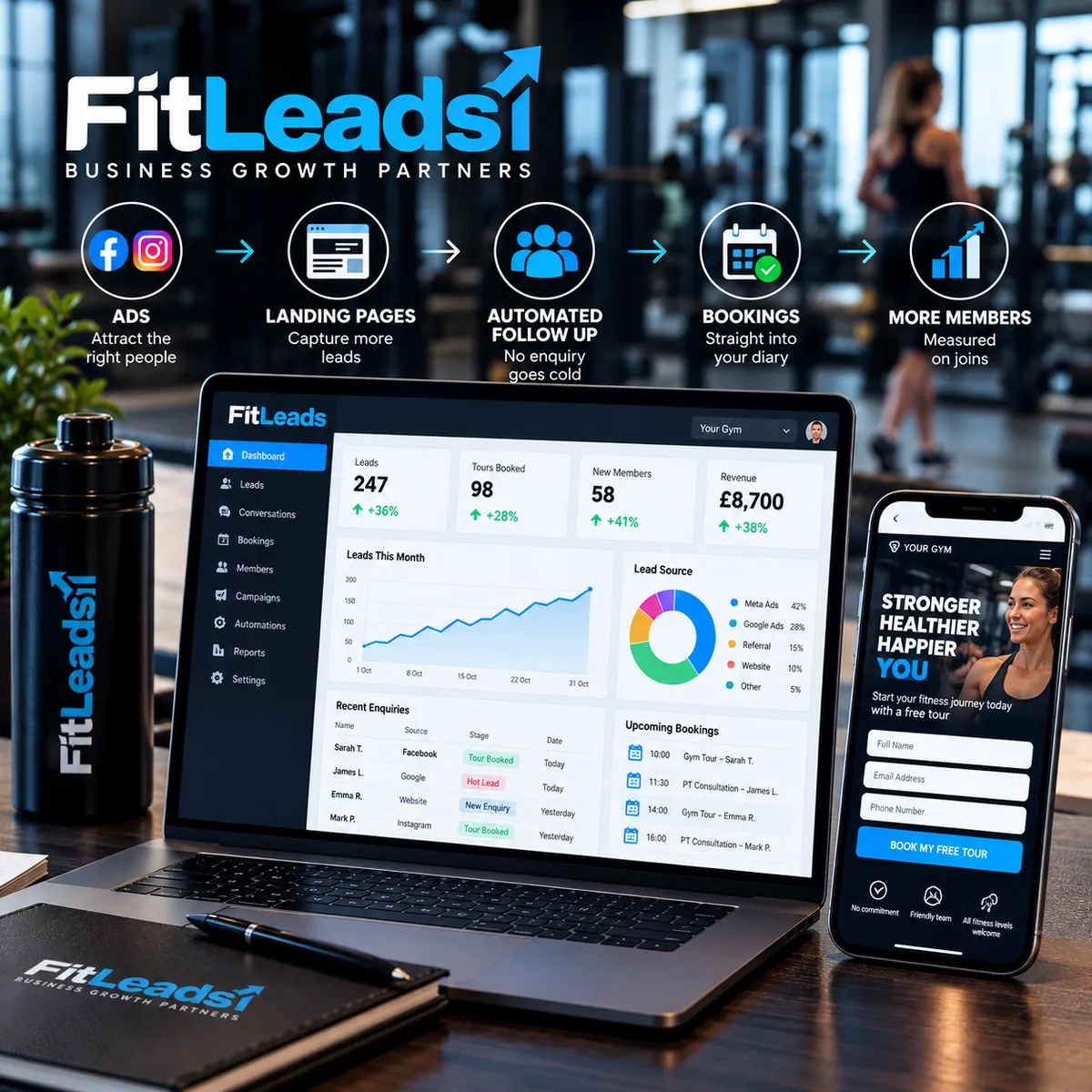 FitLeads team planning gym campaigns