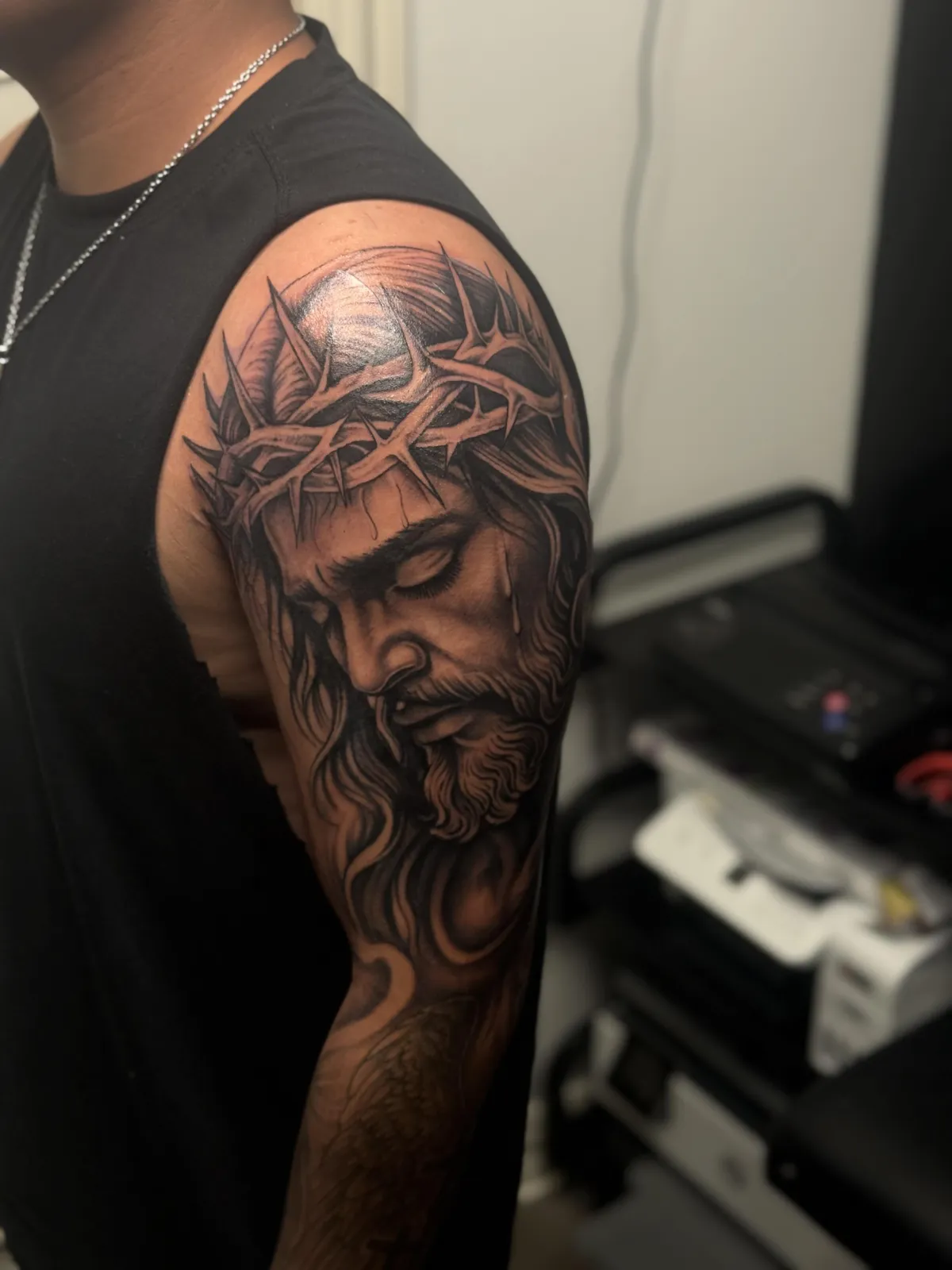 Jesus Christ Tattoo By Isaac B Truevizual Tattoo
