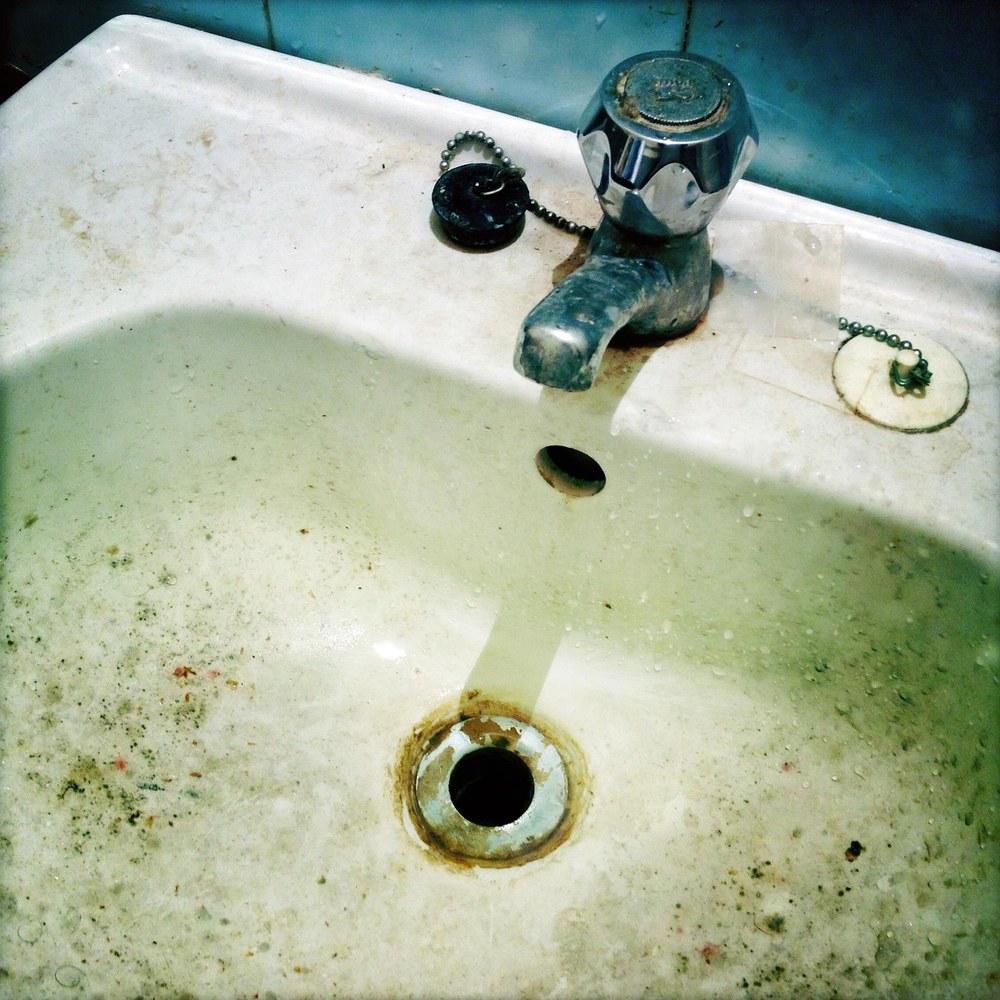 Clogged bathroom sink drain