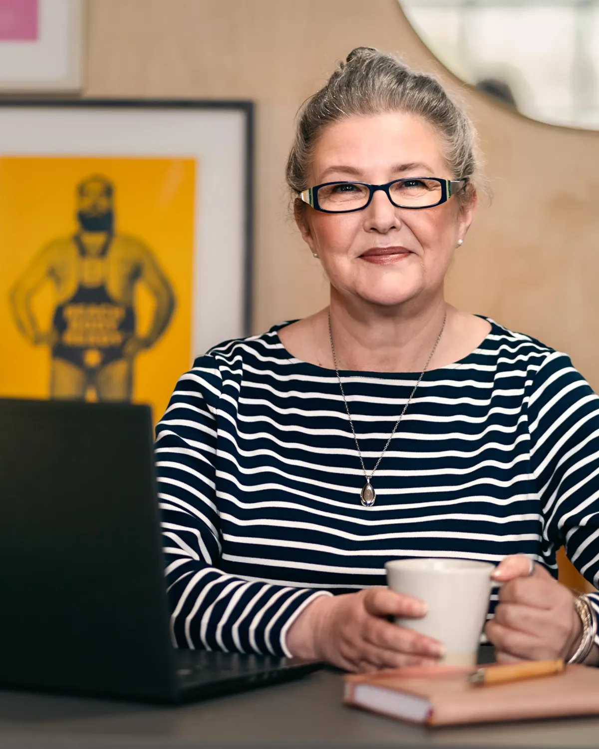 Nancy Detchon - Smiling With A Cup of Coffee