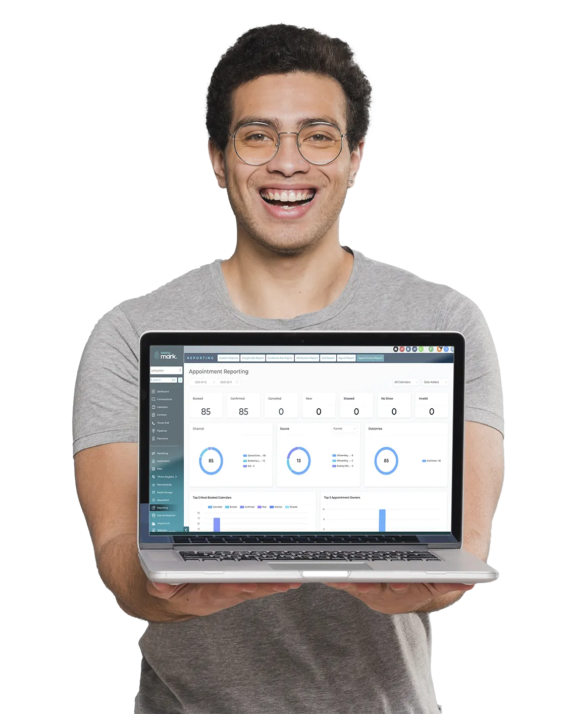 link plus appointment reports on computer