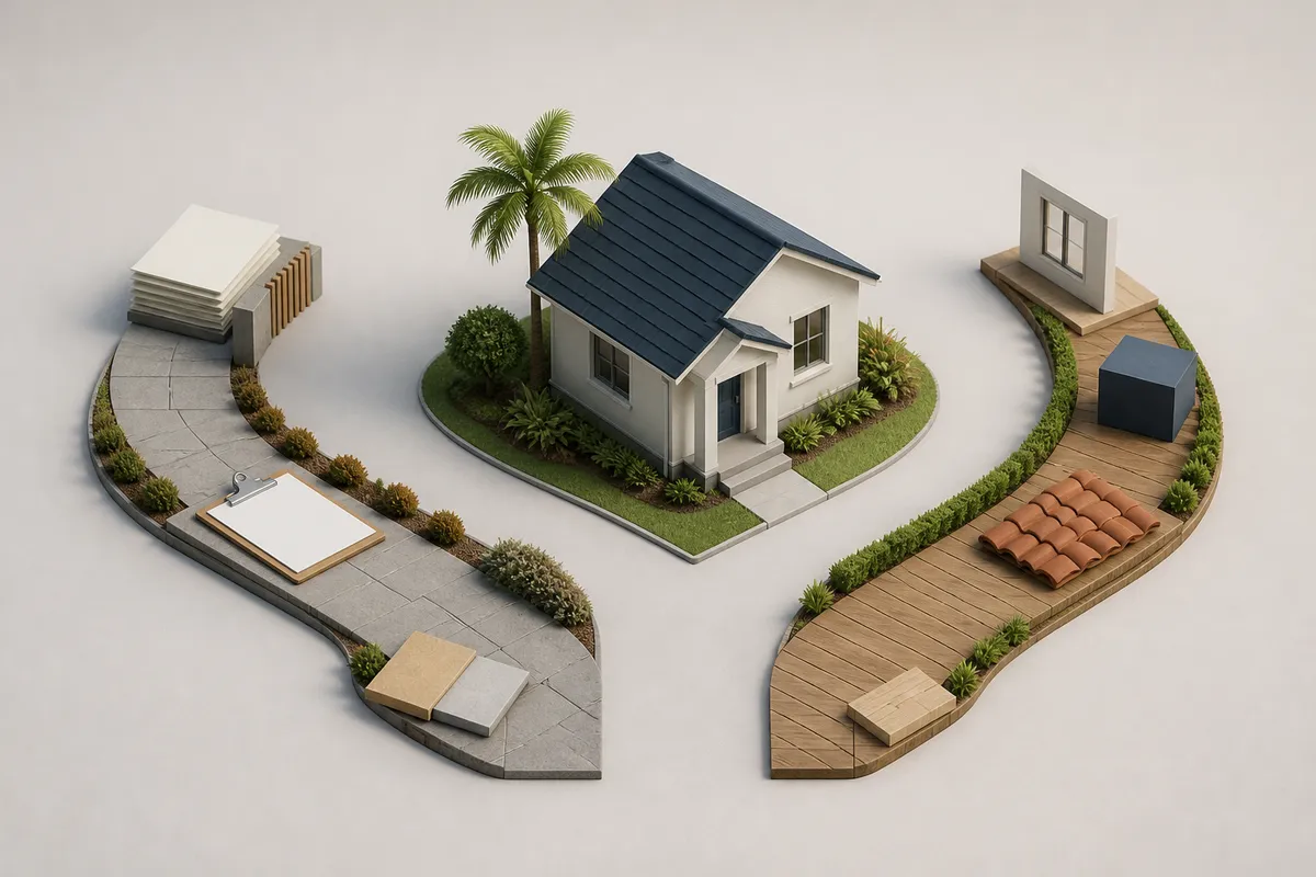 Editorial restrained 3d illustrating Can You Refinance After a Florida Loan Modification.