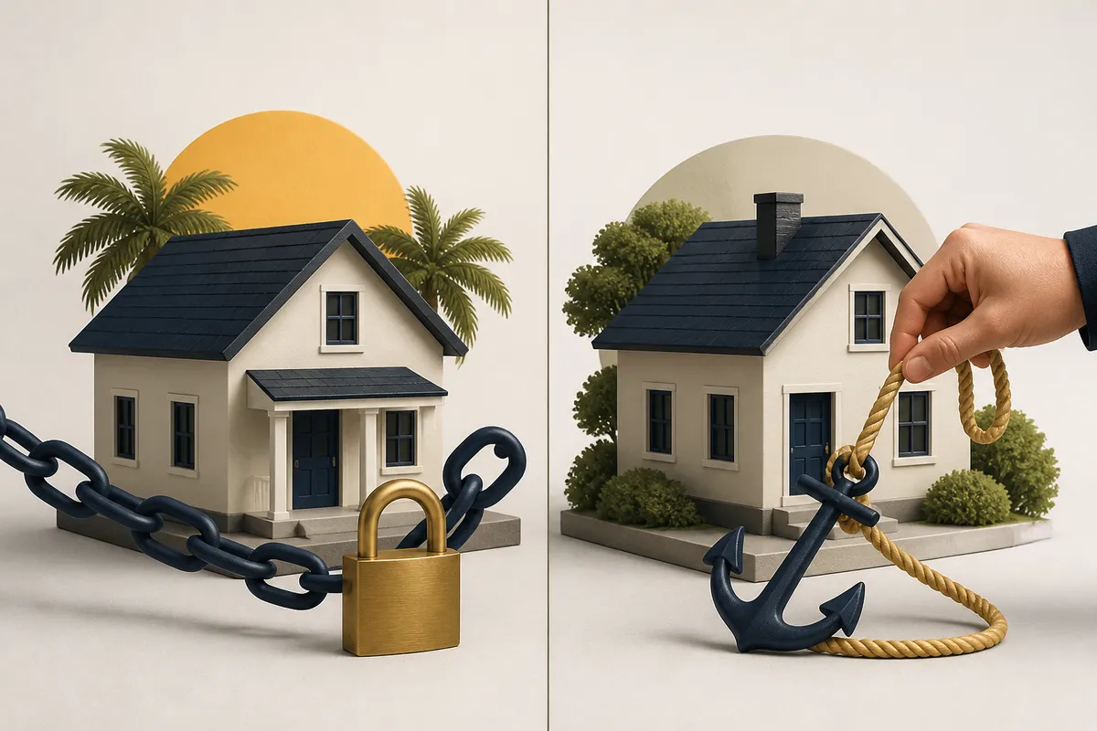 Editorial split comparison illustrating Can You Cancel a Florida Refinance After Closing.