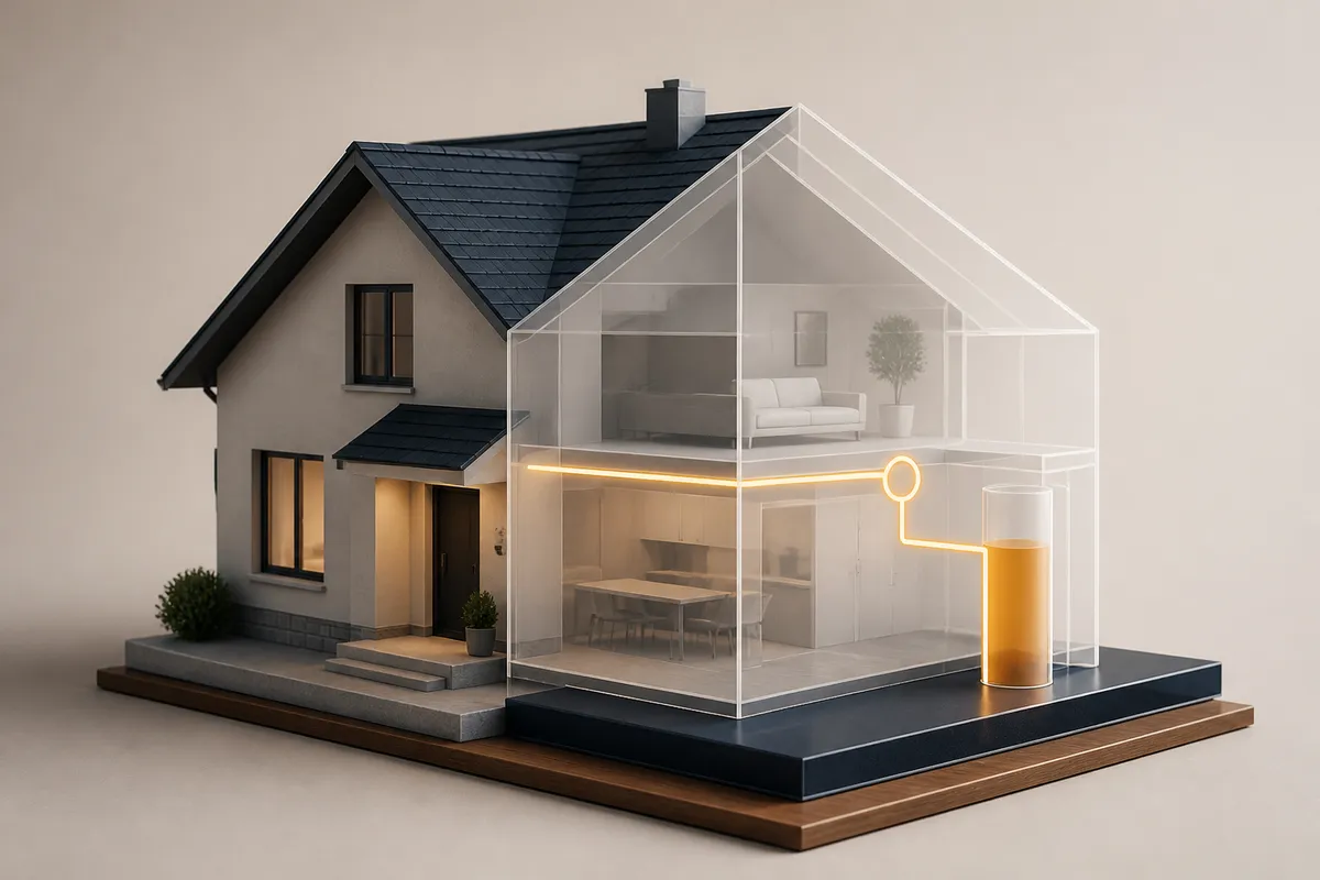 Editorial restrained 3d illustrating How a HELOC Affects Florida Mortgage Qualification.