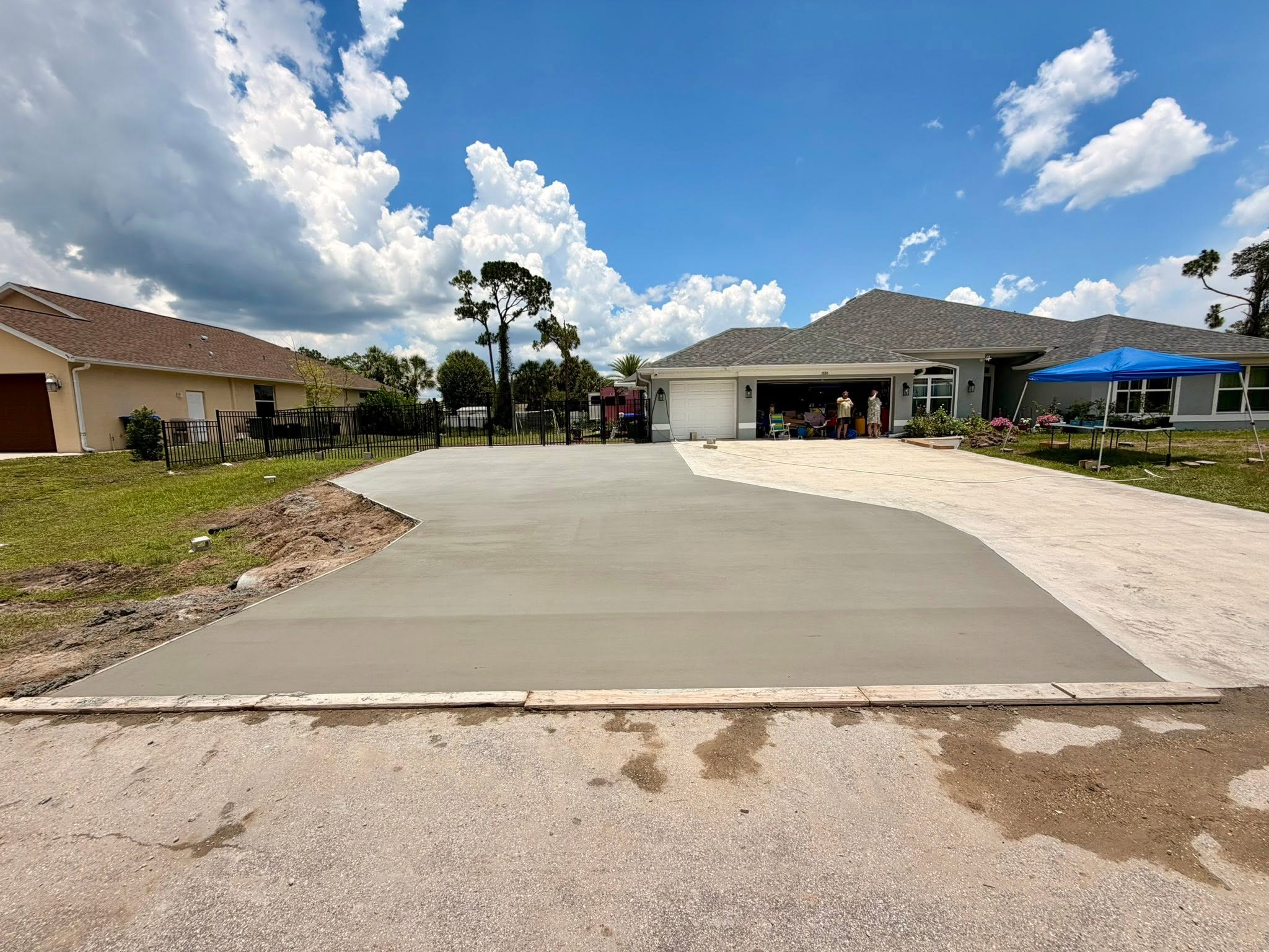 Concrete driveway installation in North Port, FL by Concrete Anywhere