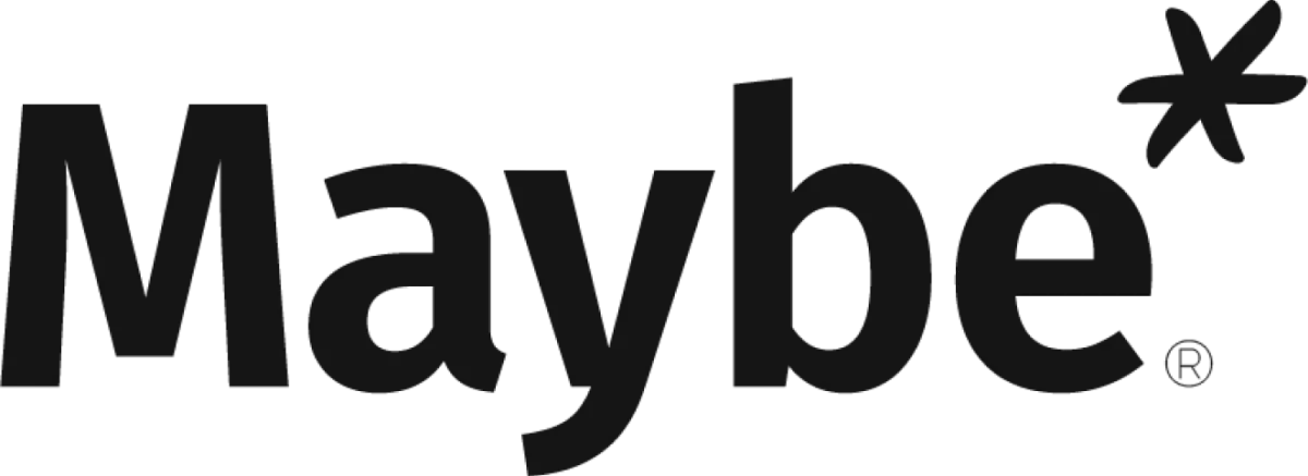 Maybe* Black Logo