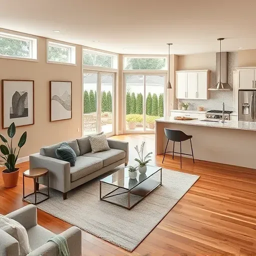 Home remodeling in Rocky Point, NC, showcasing a modern living room with elegant furnishings and natural light.