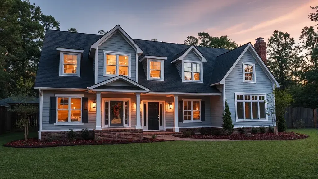 Home Remodeling in Castle Hayne, NC showcasing modern kitchen and living room designs.