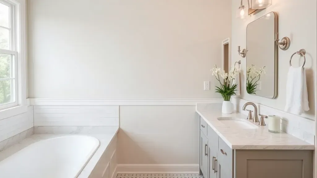 Bathroom countertop installation projects showcasing modern designs in Hampstead, NC.