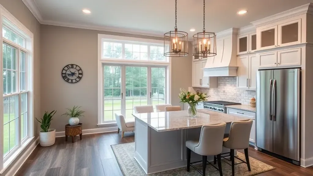 Home remodeling project completed in Hampstead NC showcasing modern design elements and stylish decor