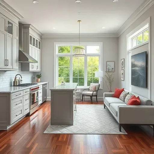 Completed home remodeling in Monkey Junction NC featuring a stylish kitchen and cozy living room with modern decor.