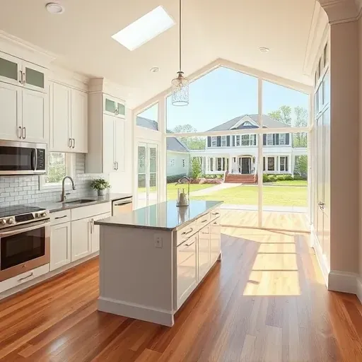 Completed home remodeling in Burgaw NC showcasing a modern kitchen with sleek cabinetry, elegant countertops, and a bright open layout.