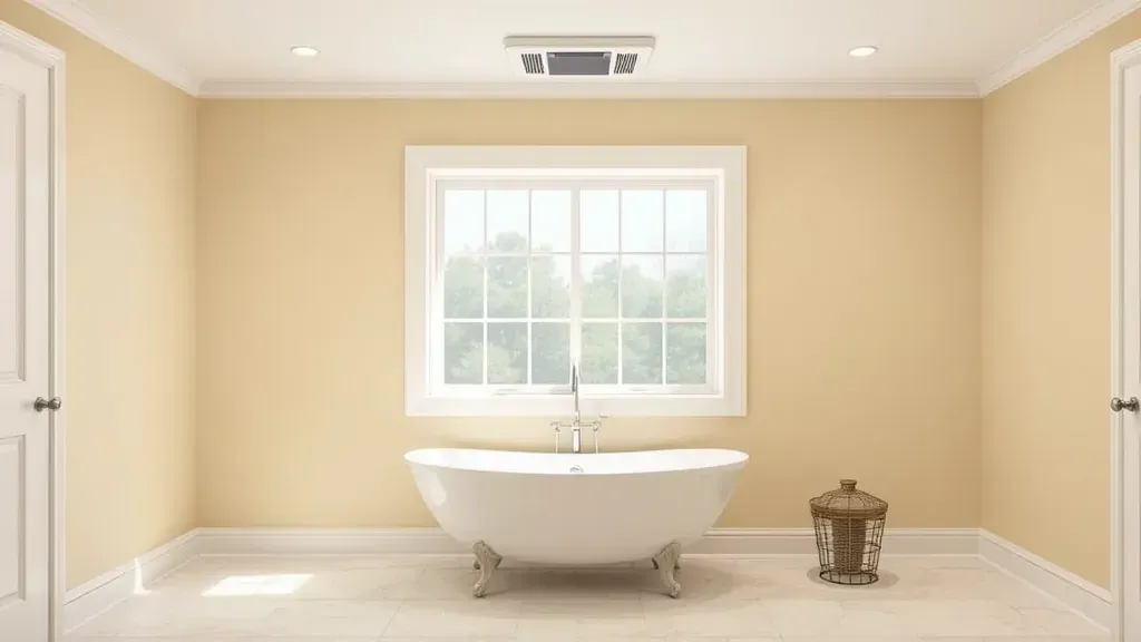 Bathroom ventilation installation project in Hampstead NC showcasing sleek new vents and tools used.