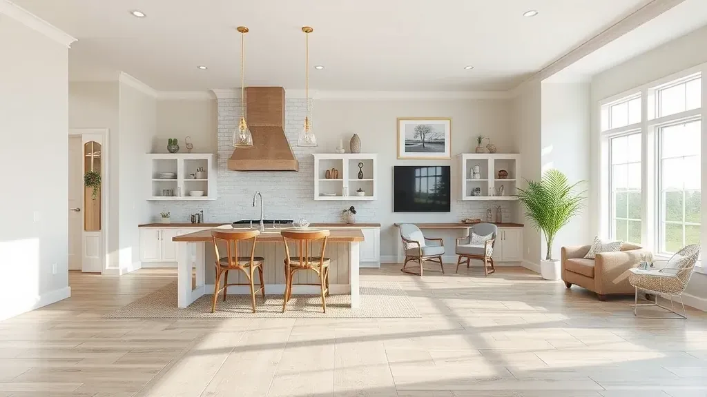 Home Remodeling in Rocky Point, NC showcasing a modern kitchen renovation with stylish finishes.