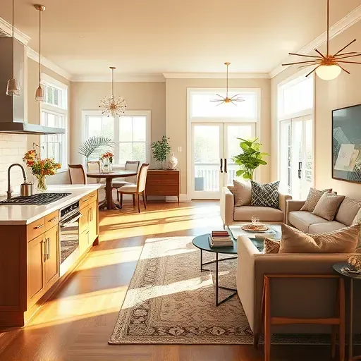 Renovated modern living space in Burgaw NC features elegant kitchen, cozy nook, and stylish decor with natural light.