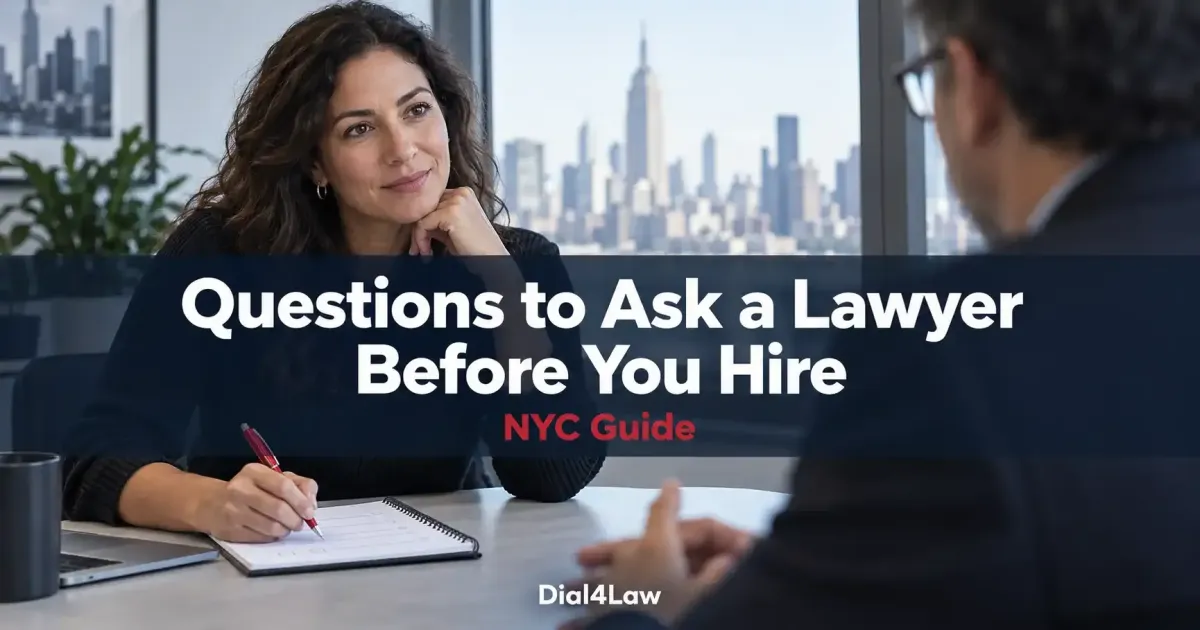 Questions to Ask a Lawyer Before You Hire (NYC Guide)