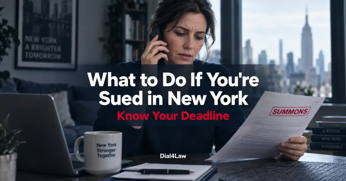 What to Do If You're Sued in New York: A Step-by-Step 2026 Guide