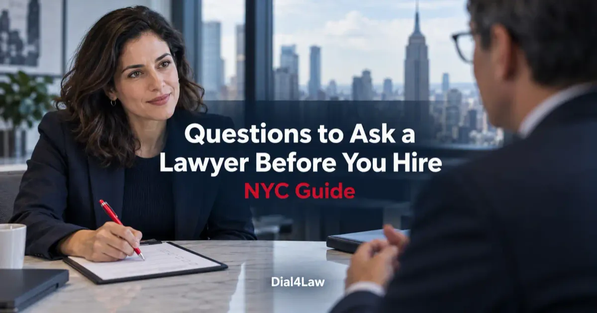 Questions to Ask a Lawyer Before You Hire (NYC Guide)