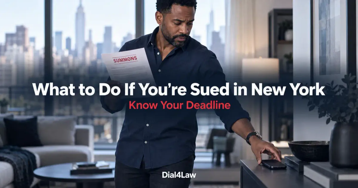 What to Do If You're Sued in New York: A Step-by-Step 2026 Guide