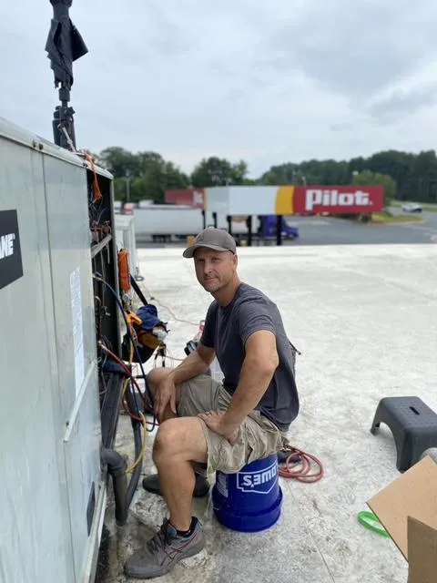ongoing air conditioner repair by HVAC expert