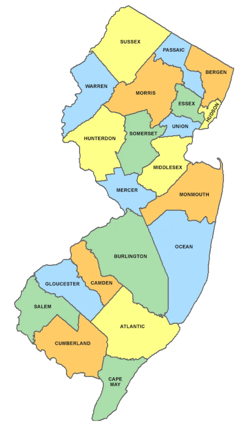 NJ Count Map