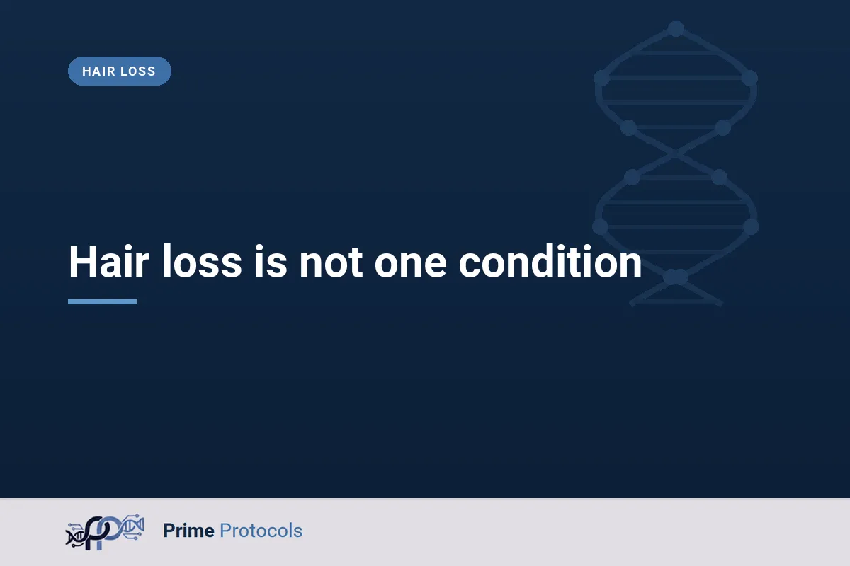 Hair loss is not one condition