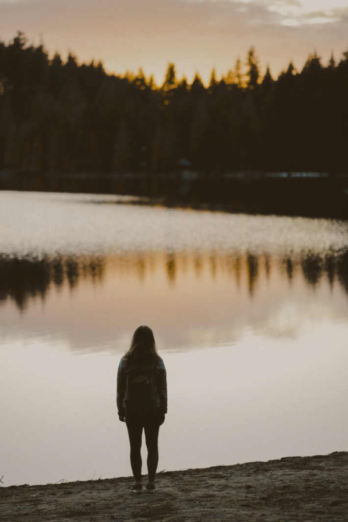 A soft-focus lifestyle photograph showing a quiet, reflective moment.