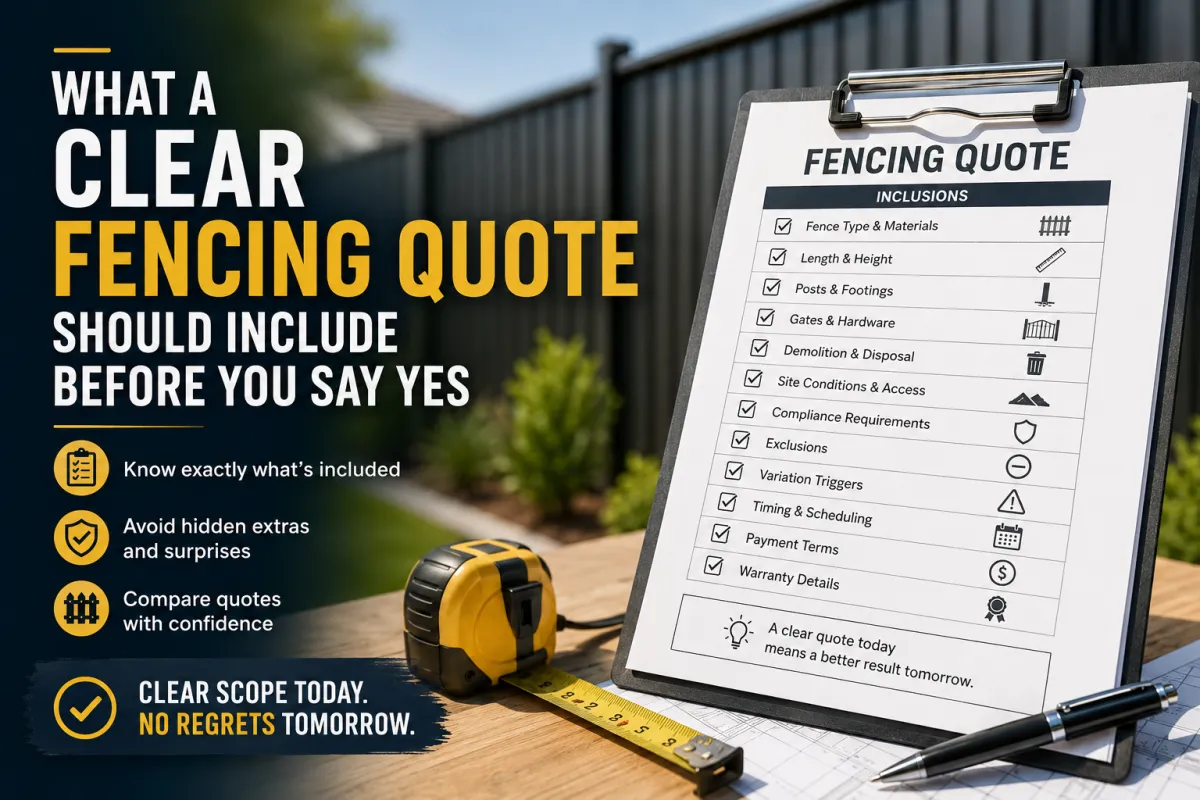 Clear fencing quote