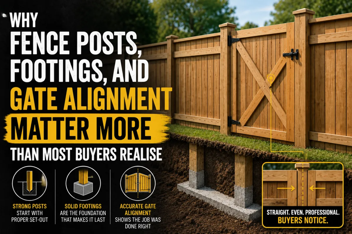 Why Fence Posts, Footings, and Gate Alignment Matter More Than Most Buyers Realise