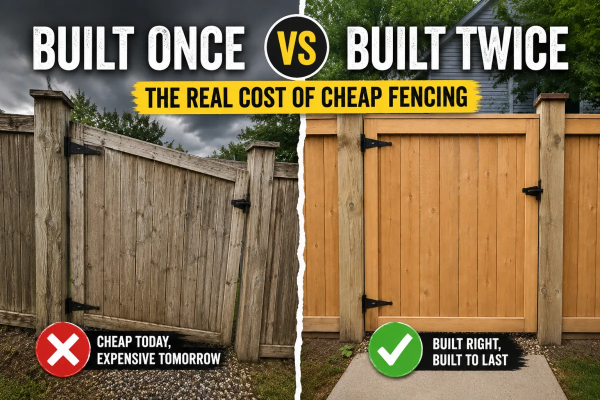 Built Once vs Built Twice: The Real Cost of Cheap Fencing