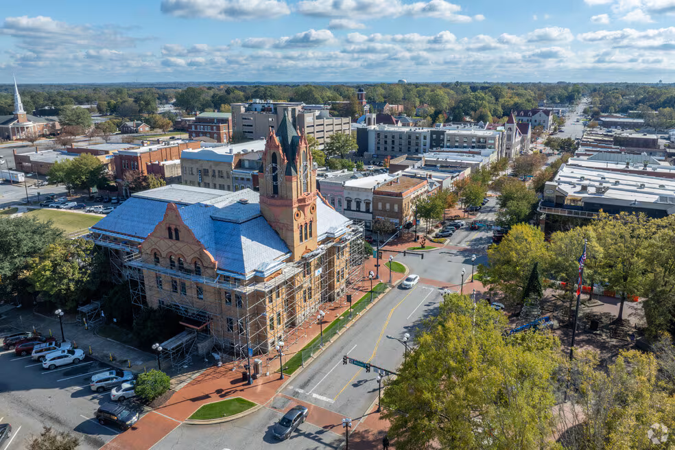 Water cleanup equipment in use at flooded home in Anderson SC