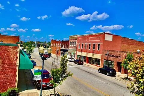 Ceiling leak drying setup in Downtown Easley home