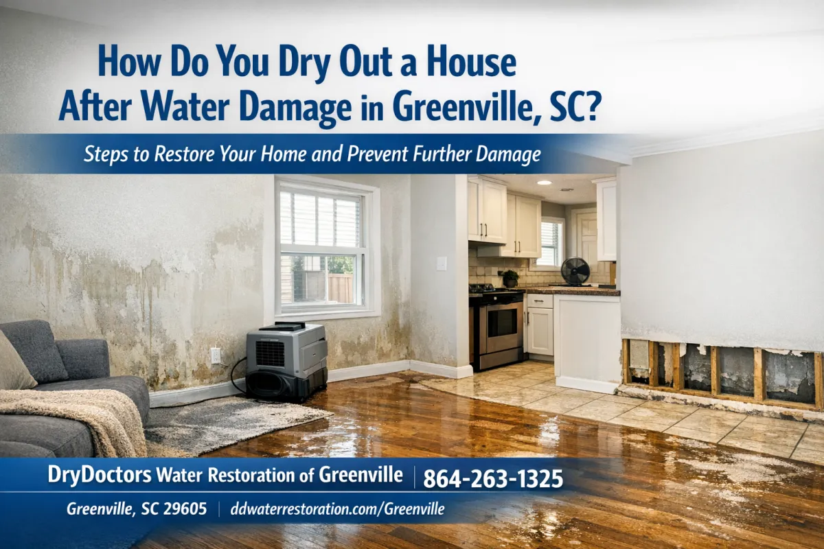 How Do You Dry Out a House After Water Damage in Greenville, SC? blog image from DryDoctors Water Restoration of Greenville