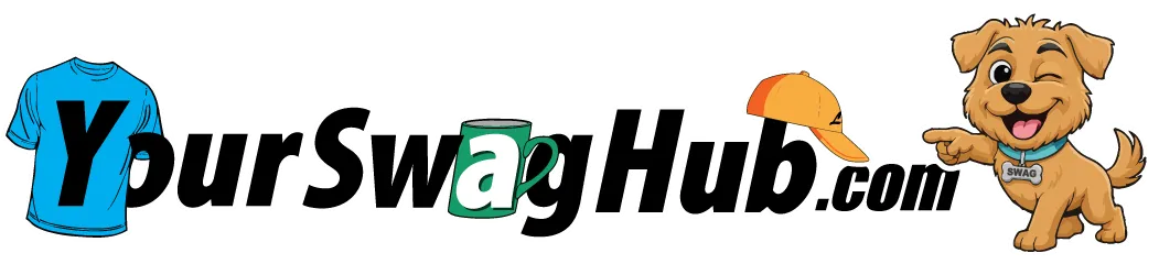 Your Swag Hub, Tshirts, Apparel, Drinkware