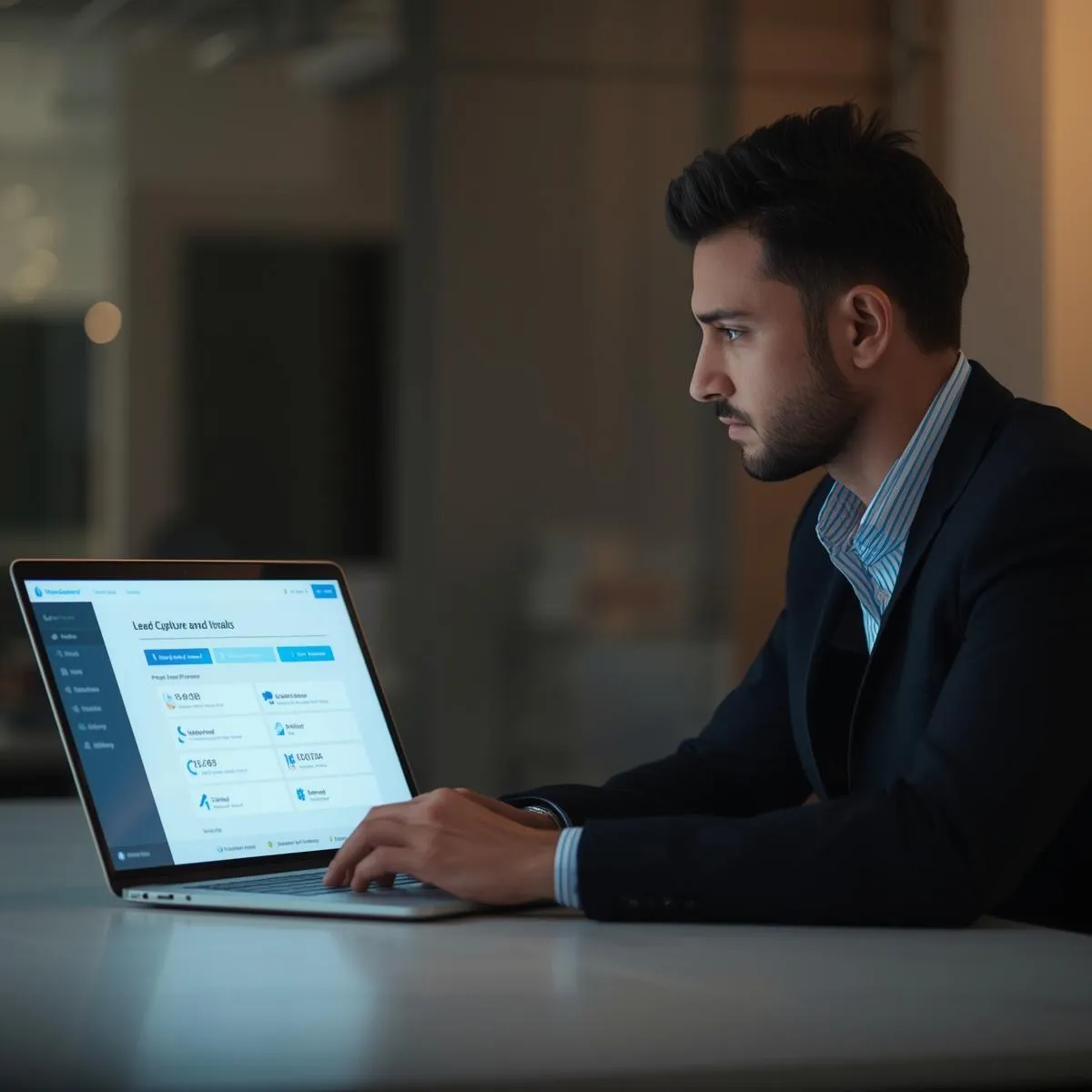 Smart CRM dashboard showing unified inbox and ROI metrics