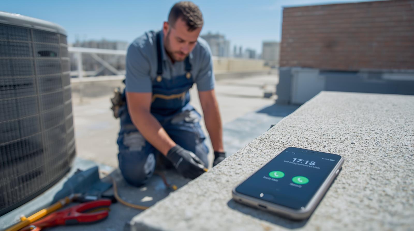 Busy HVAC owner missing calls when busy working n the job.