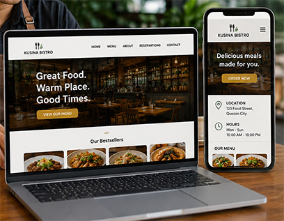 Restaurant website featuring digital menu and unique brand story to help customers find you