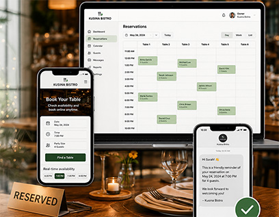 24/7 table booking system for restaurants